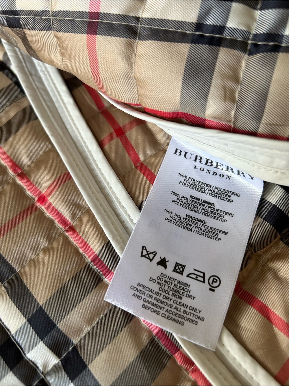 BURBERRY QUILTED NOVA CHECK JACKET SIZE 6 - Picture 8 of 12